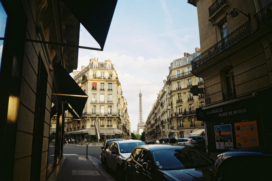 traffic on a street in paris