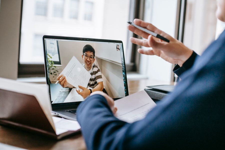 photo of people having video conference