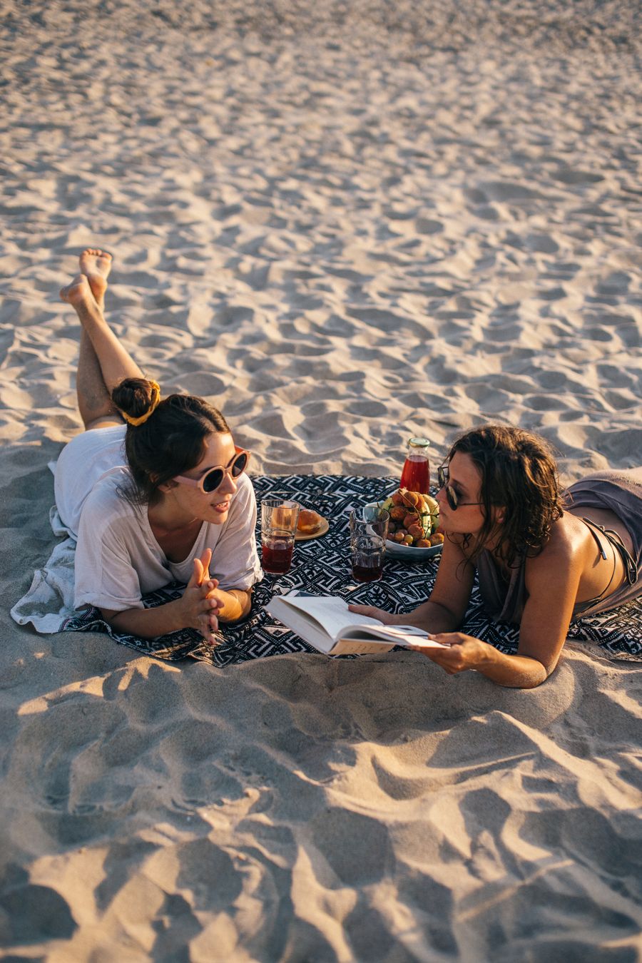 a women having a picnic together